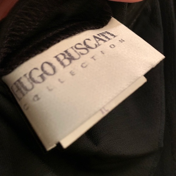 NWOT Hugo Buscati Elegant Black Sheer neck Dress x-large - Picture 3 of 4